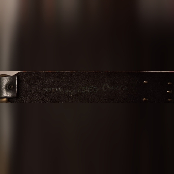 EUC Vintage Y2K Brighton Onyx Black Leather & Brass Stud Moto Goth Belt SZ M - Picture 5 of 5